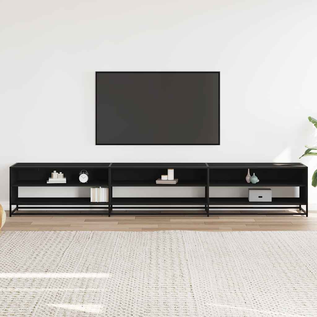 TV Cabinet Black 270x40x46 cm Engineered Wood