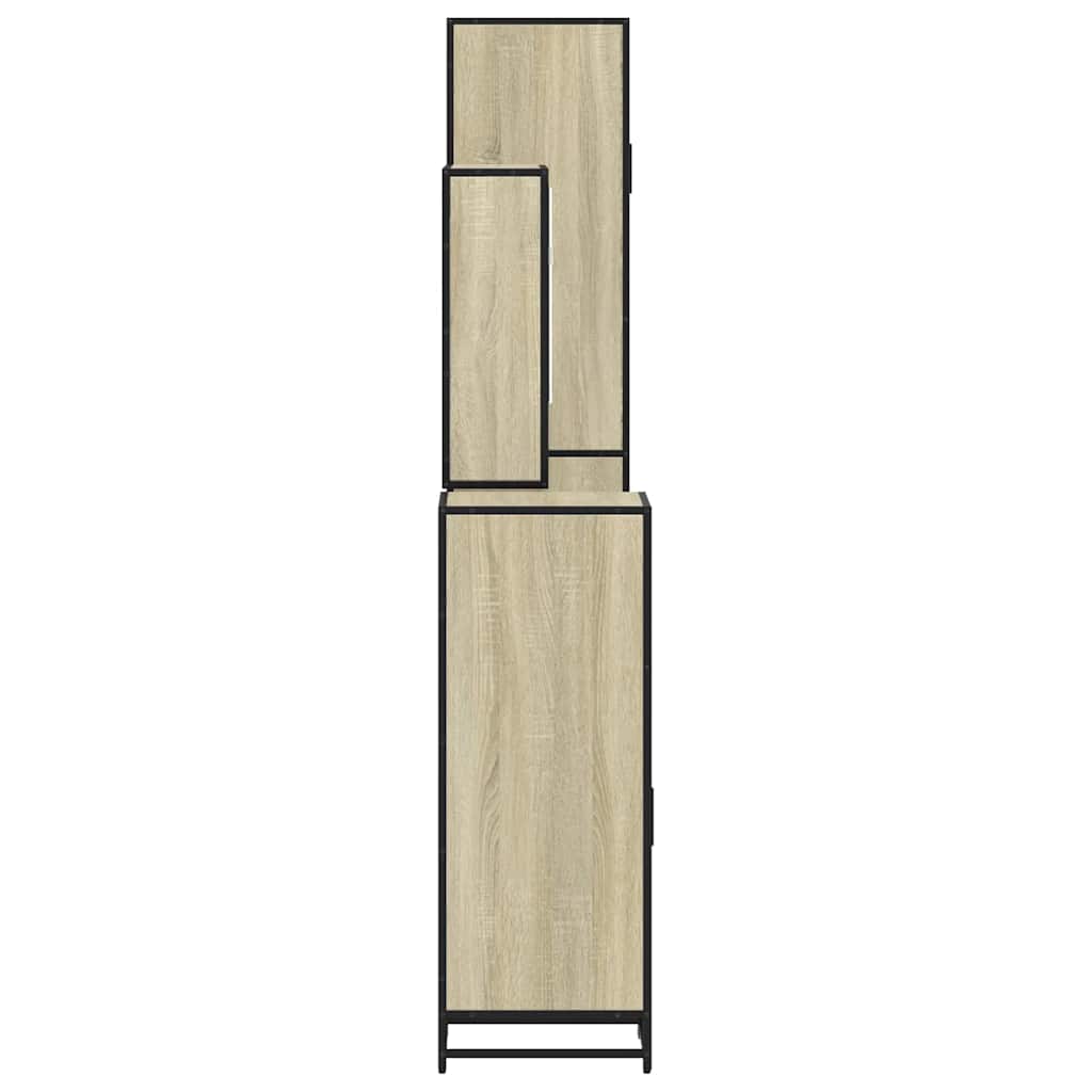 4 Piece Bathroom Furniture Set Sonoma Oak Engineered Wood