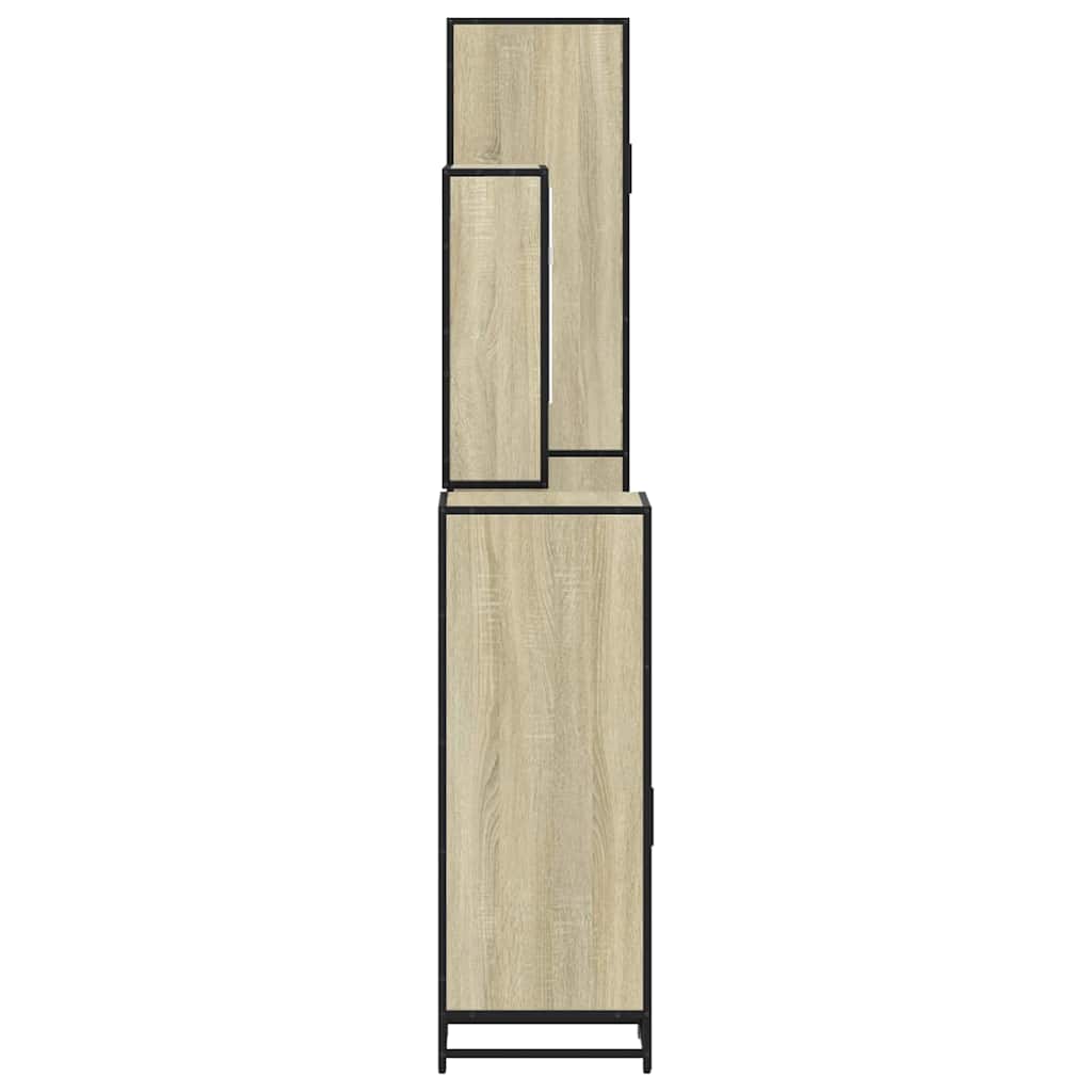 4 Piece Bathroom Furniture Set Sonoma Oak Engineered Wood