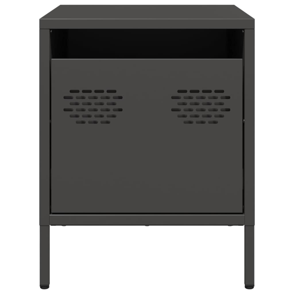 Black Steel Bedside Cabinets 2 pcs - 35x39x43.5 cm