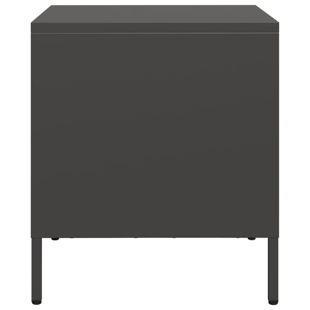 Black Steel Bedside Cabinets 2 pcs - 35x39x43.5 cm