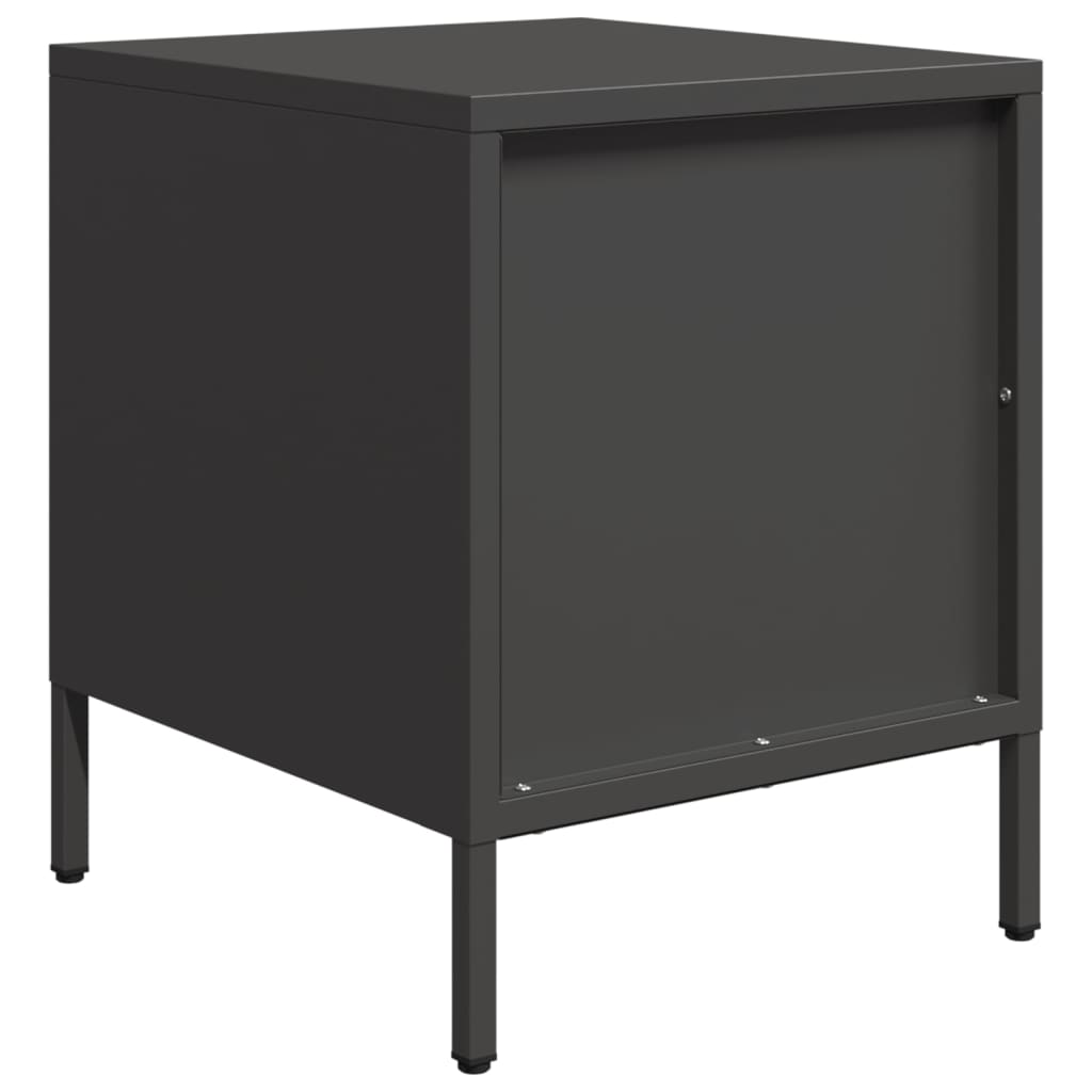 Black Steel Bedside Cabinets 2 pcs - 35x39x43.5 cm