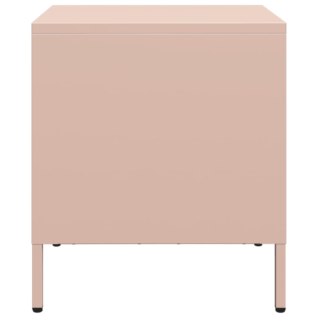 Pink Steel Bedside Cabinets Set of 2 - 35x39x43.5 cm