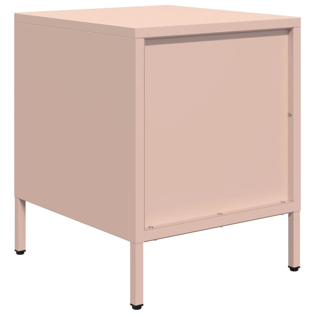 Pink Steel Bedside Cabinets Set of 2 - 35x39x43.5 cm