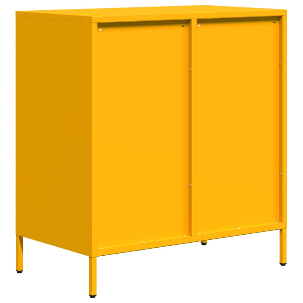 Mustard Yellow Steel Sideboard 68x39x73.5 cm | Stylish & Durable