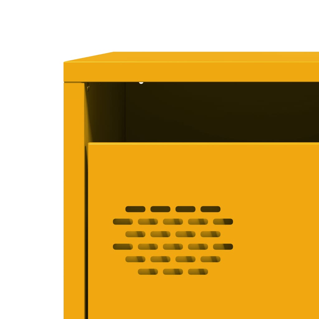 Mustard Yellow Steel Sideboard 68x39x73.5 cm | Stylish & Durable