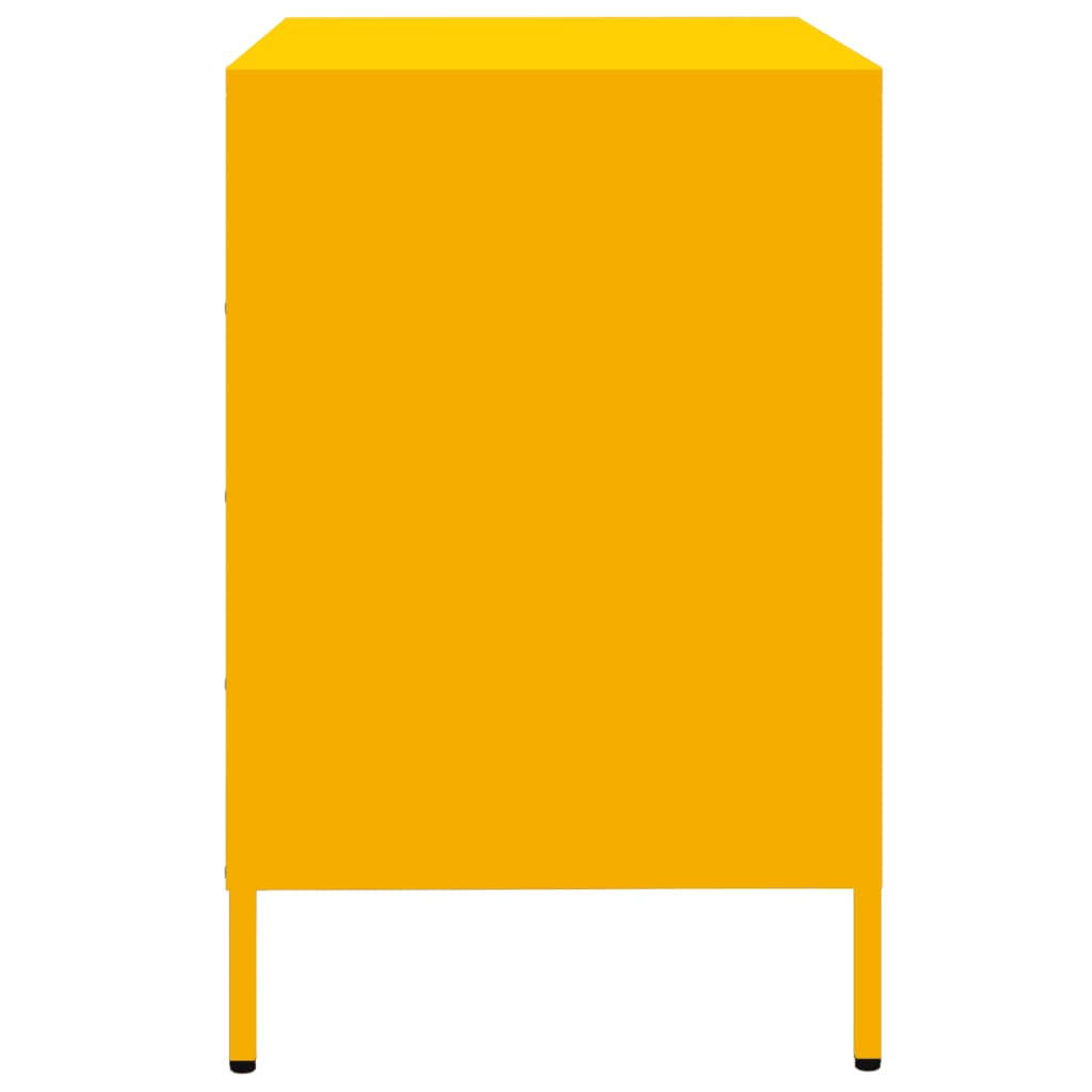 Mustard Yellow Steel Sideboard 68x39x58.5 cm - Stylish Storage Solution