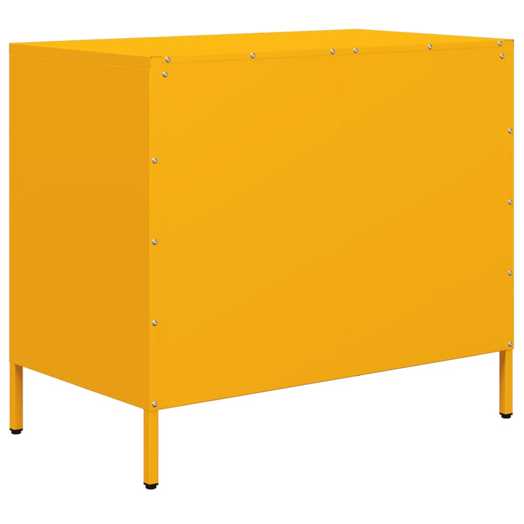 Mustard Yellow Steel Sideboard 68x39x58.5 cm - Stylish Storage Solution