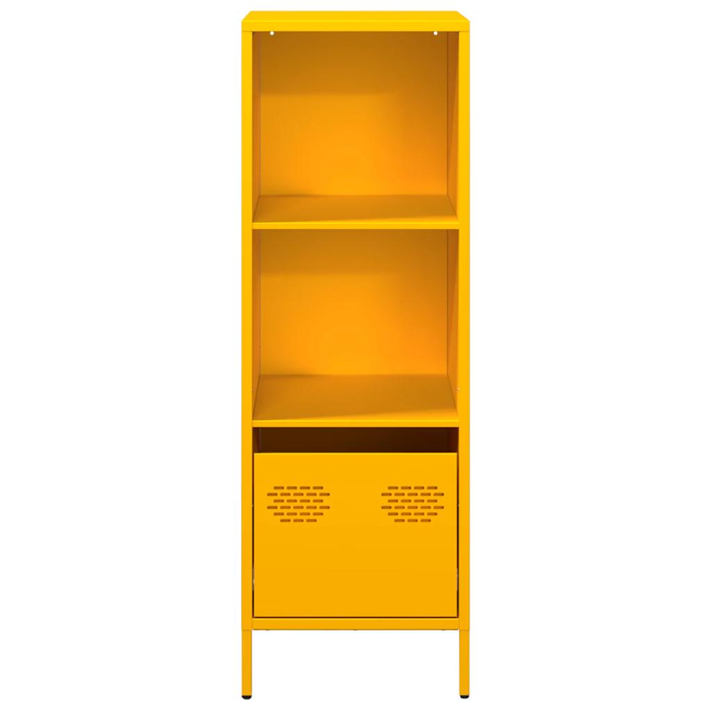 Mustard Yellow Steel Highboard, 35x39x103.5 cm