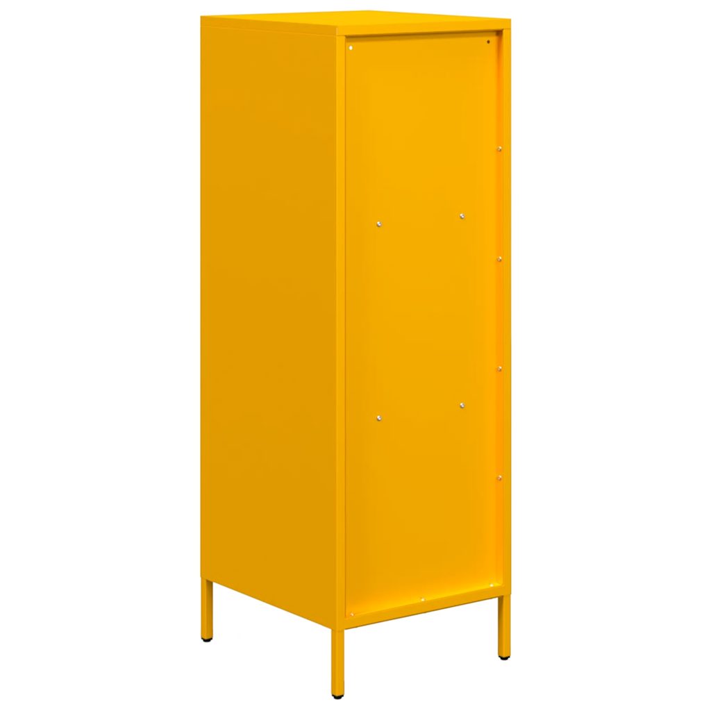 Mustard Yellow Steel Highboard, 35x39x103.5 cm