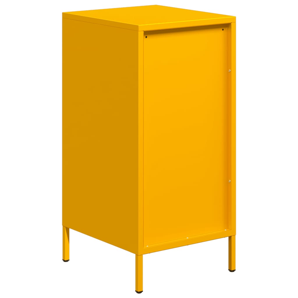 Mustard Yellow Steel Sideboard 35x39x73.5 cm - Modern Storage Solution
