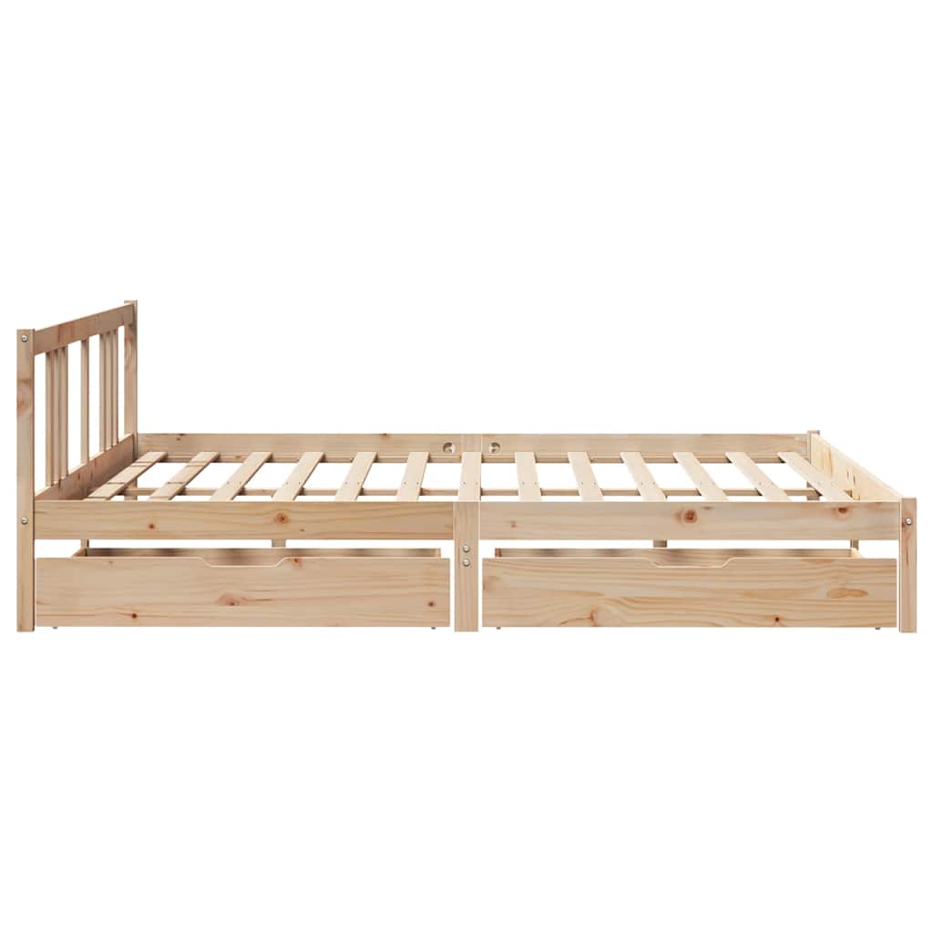 Bed Frame without Mattress 180x200 cm Super King Solid Wood Pine