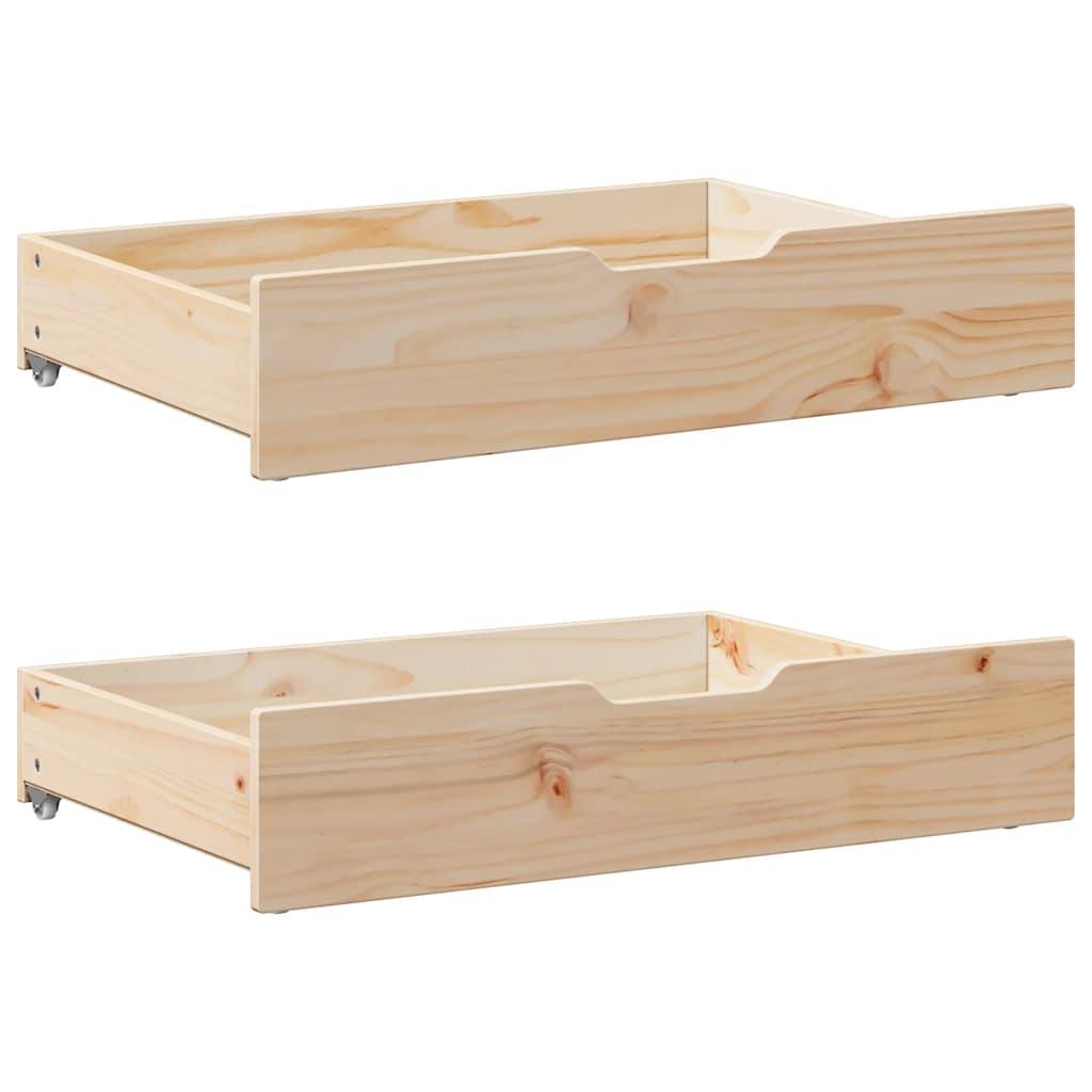Daybed with Drawers without Mattress 90x200 cm Solid Wood