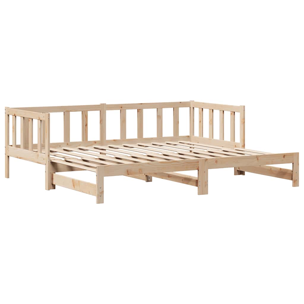 Daybed with Trundle and Drawers without Mattress 80x200 cm