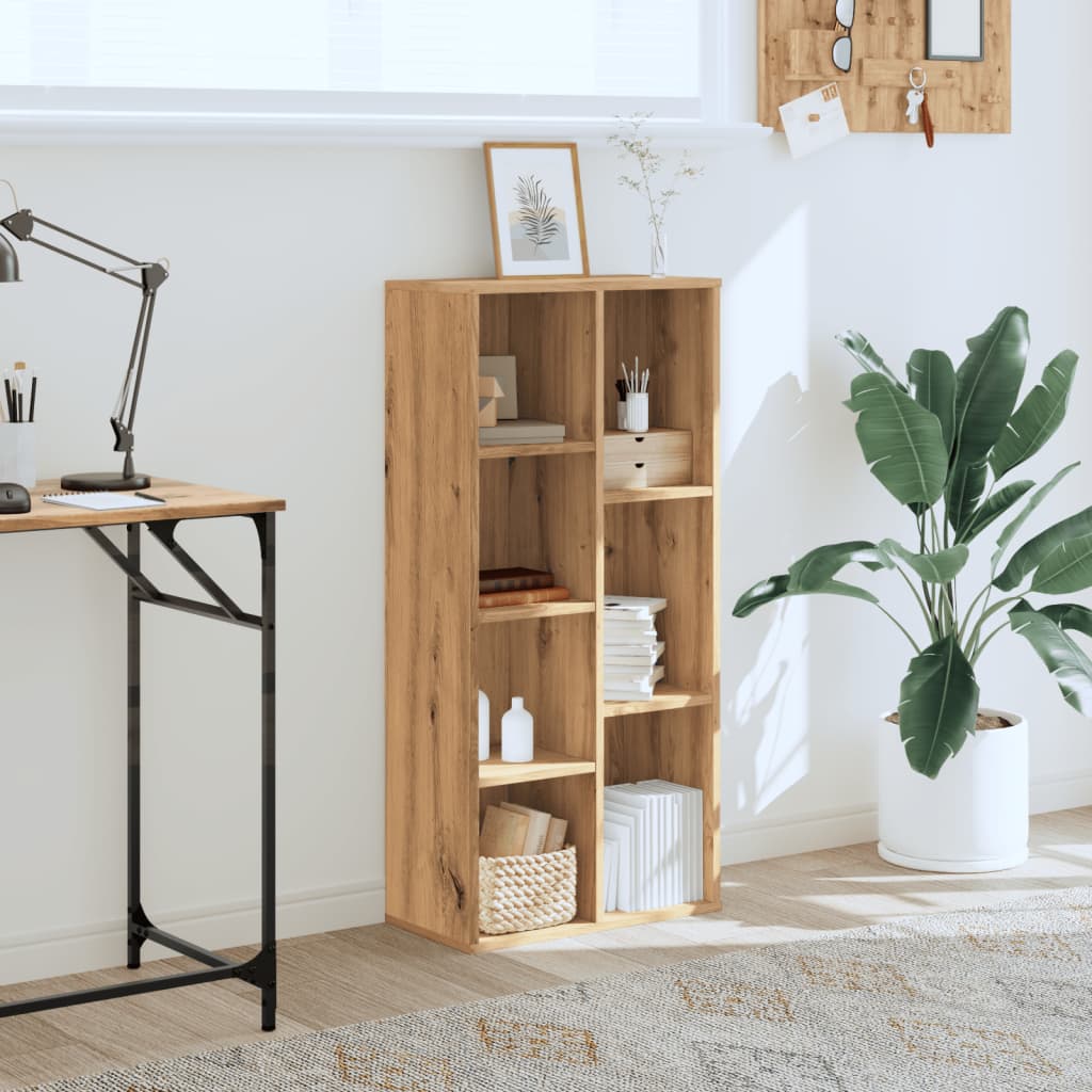 Oak Artisian Bookcase 50x25x105 cm | Engineered Wood Finish