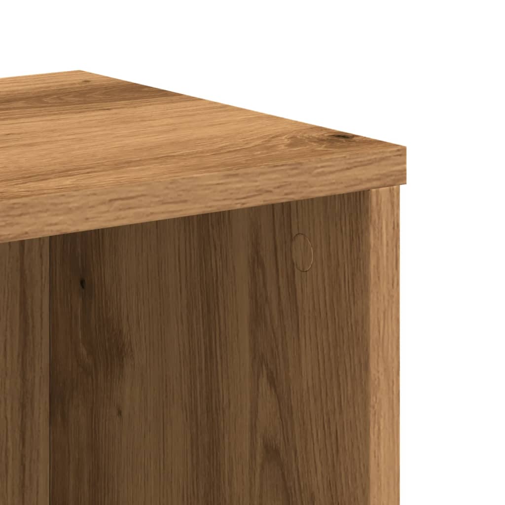 Oak Artisian Bookcase 50x25x105 cm | Engineered Wood Finish