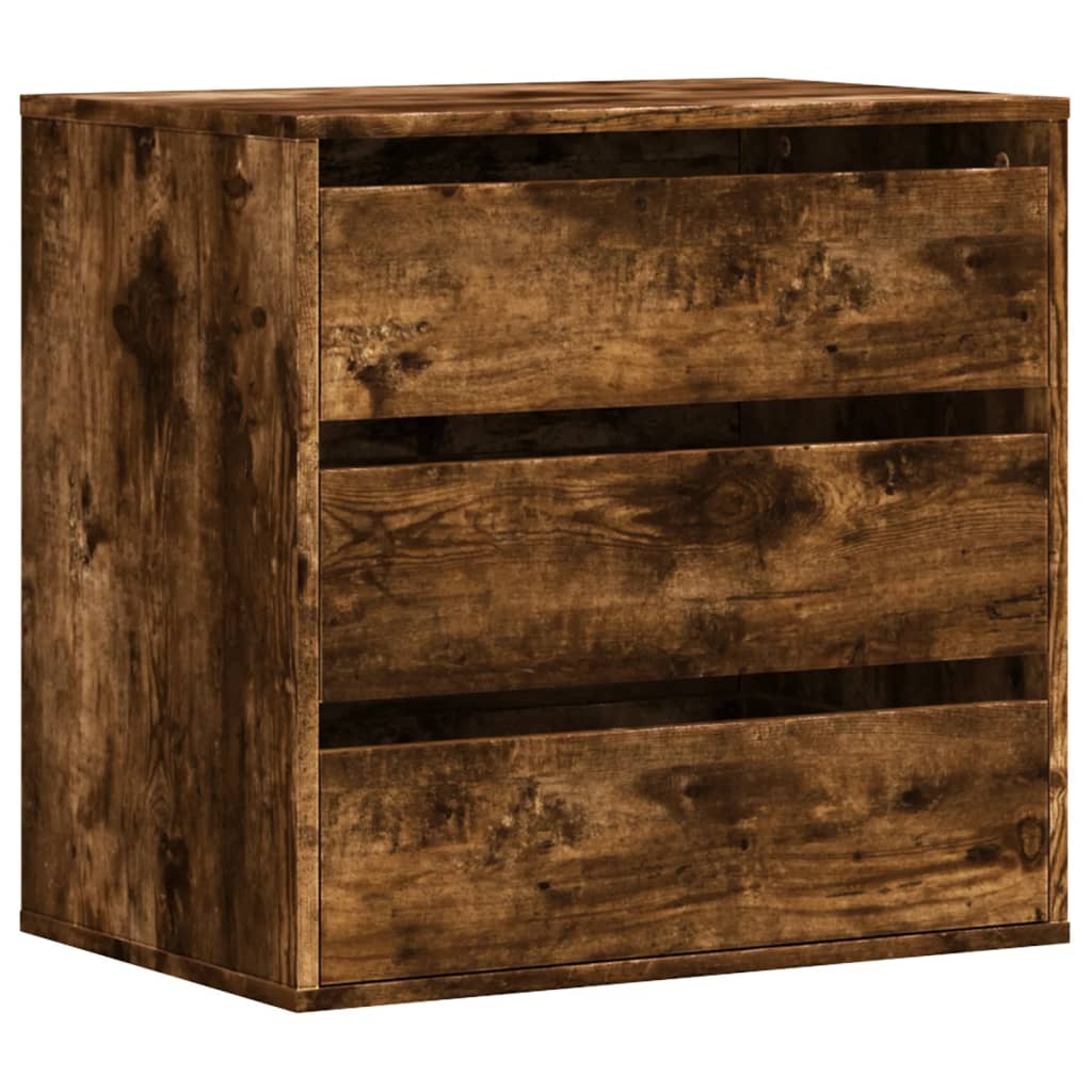 Smoked Oak Corner Chest of Drawers 60x41x58 cm - Engineered Wood