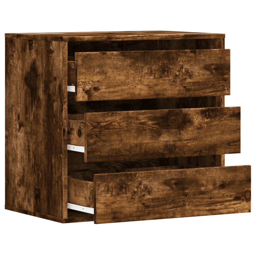 Smoked Oak Corner Chest of Drawers 60x41x58 cm - Engineered Wood