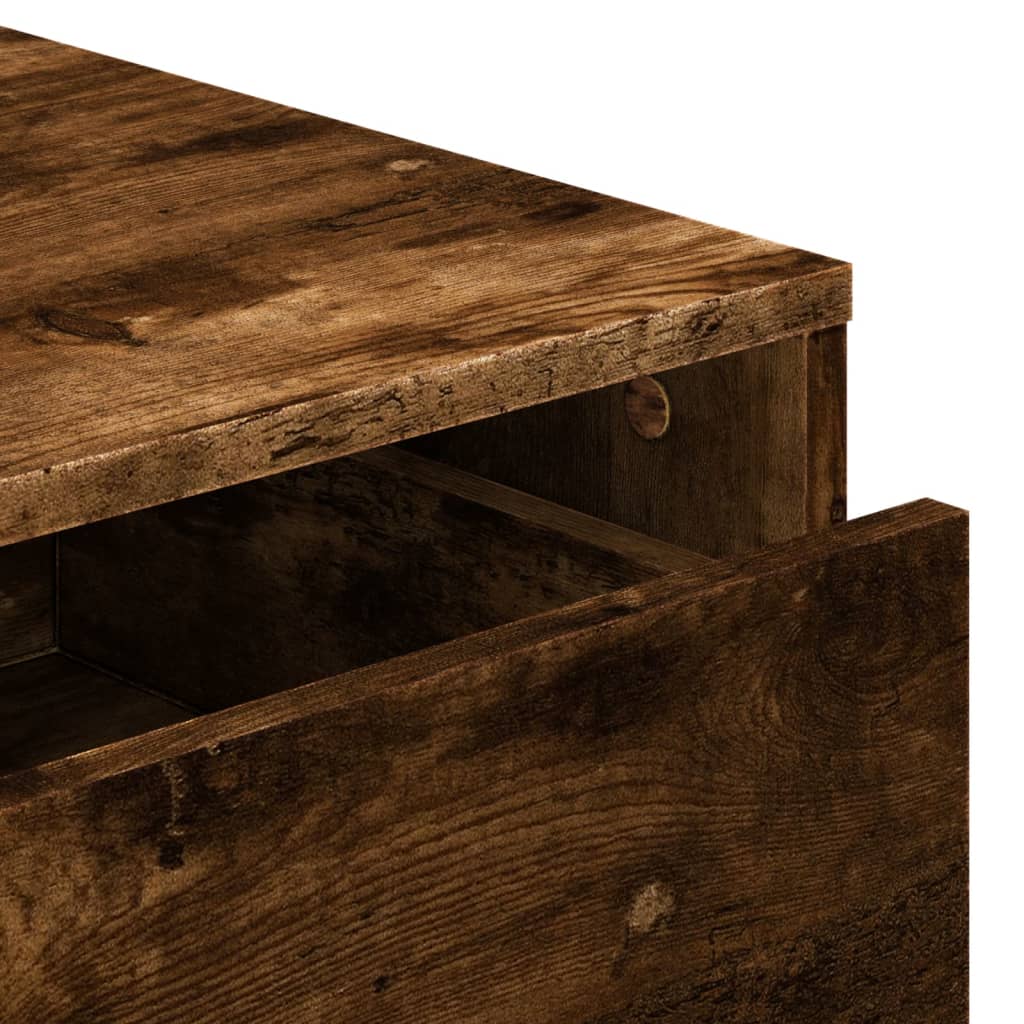 Smoked Oak Corner Chest of Drawers 60x41x58 cm - Engineered Wood