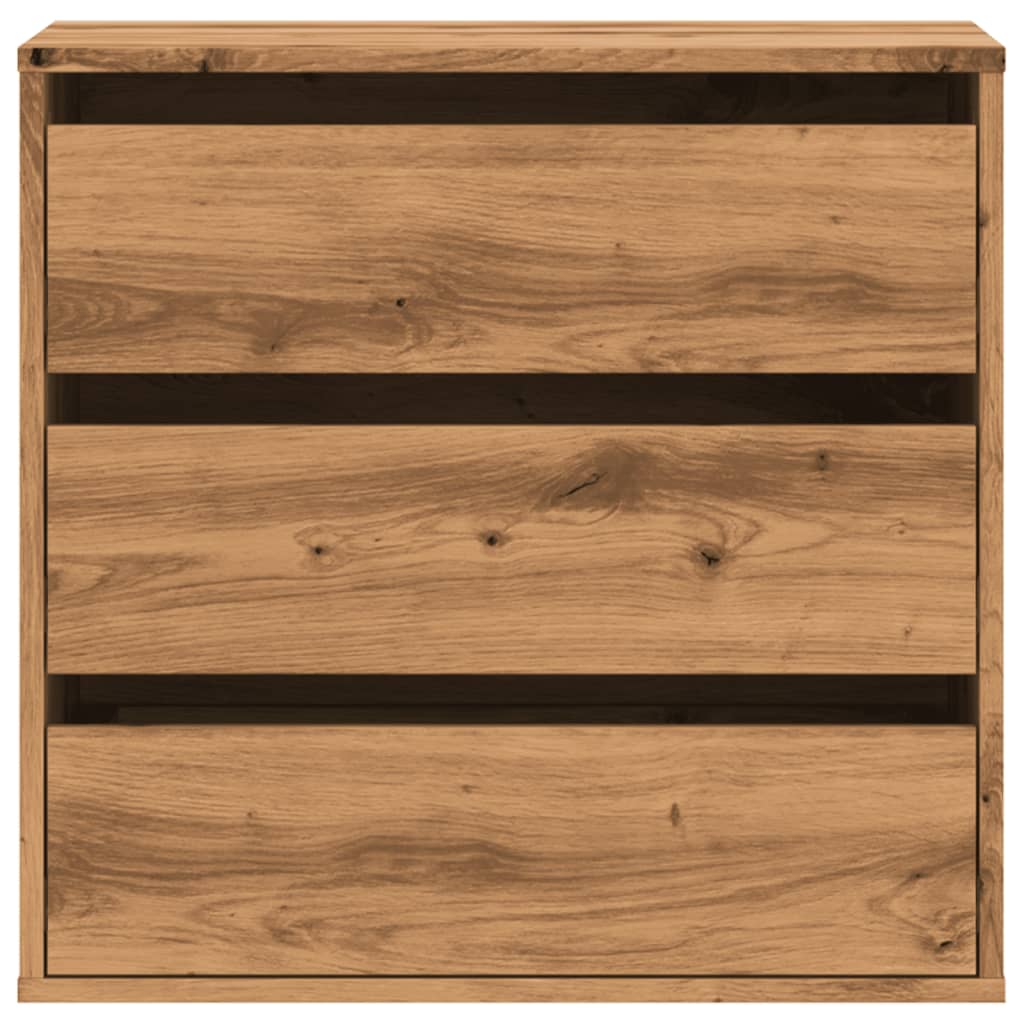 Artisan Oak Corner Chest of Drawers - 60x41x58 cm Engineered Wood
