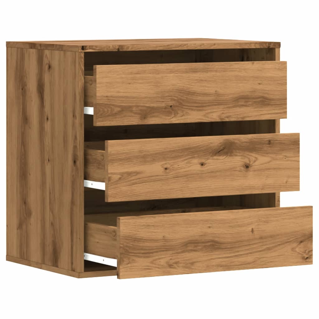 Artisan Oak Corner Chest of Drawers - 60x41x58 cm Engineered Wood