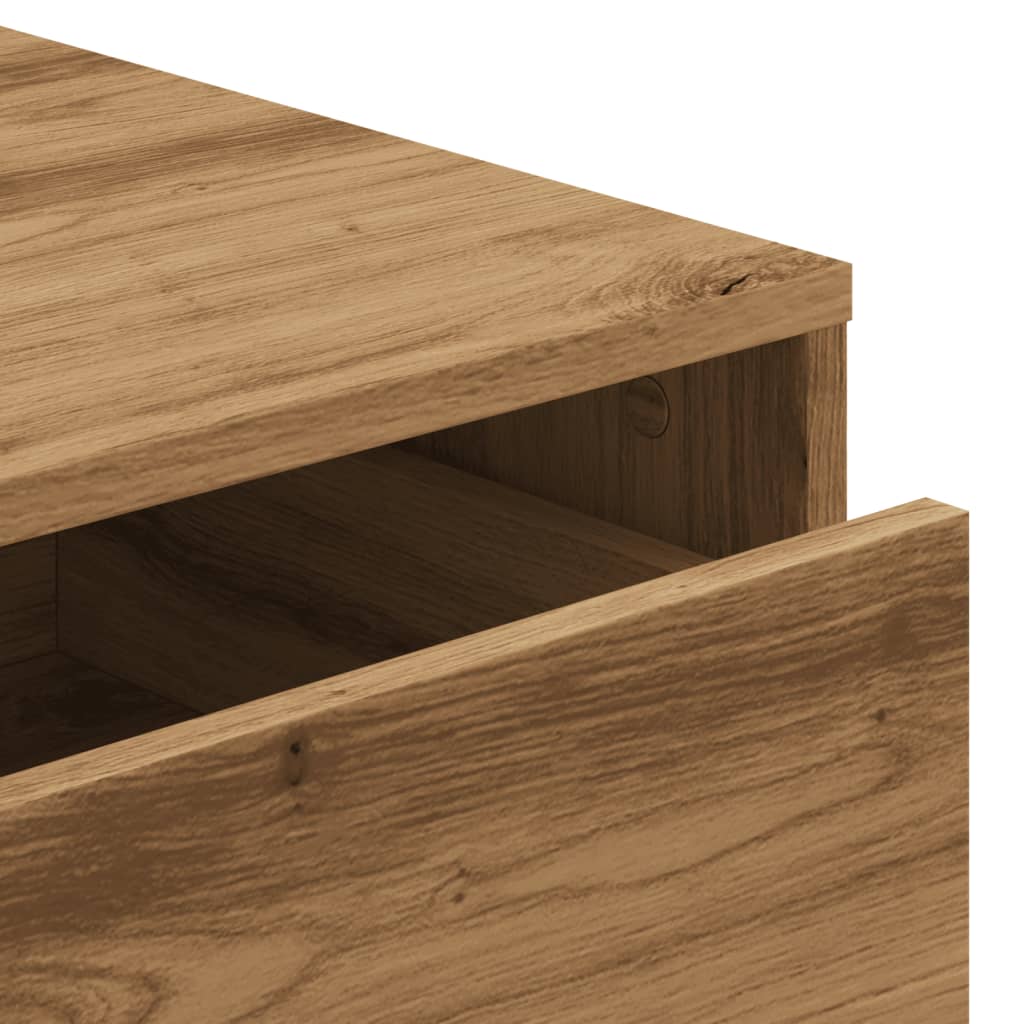 Artisan Oak Corner Chest of Drawers - 60x41x58 cm Engineered Wood
