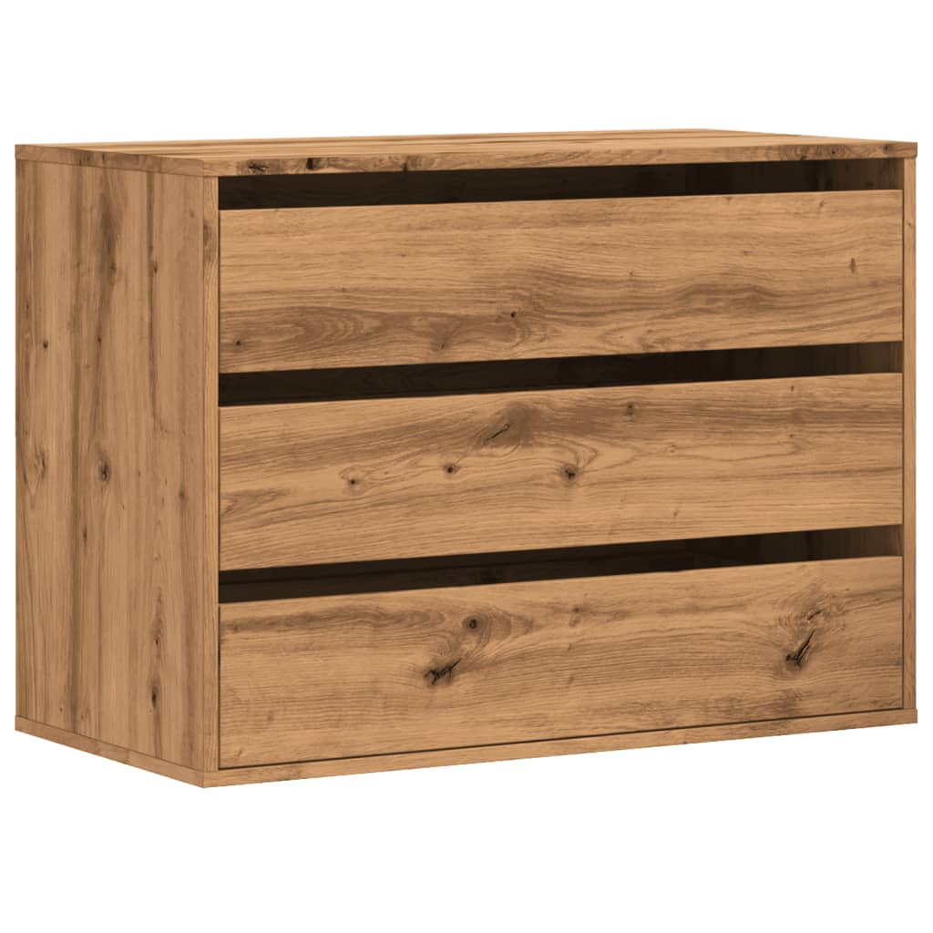 Artisan Oak Corner Chest of Drawers 80x41x58 cm - Engineered Wood