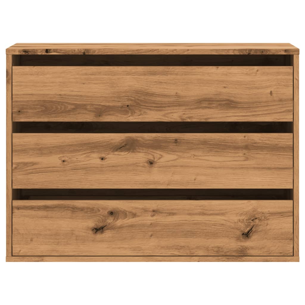 Artisan Oak Corner Chest of Drawers 80x41x58 cm - Engineered Wood
