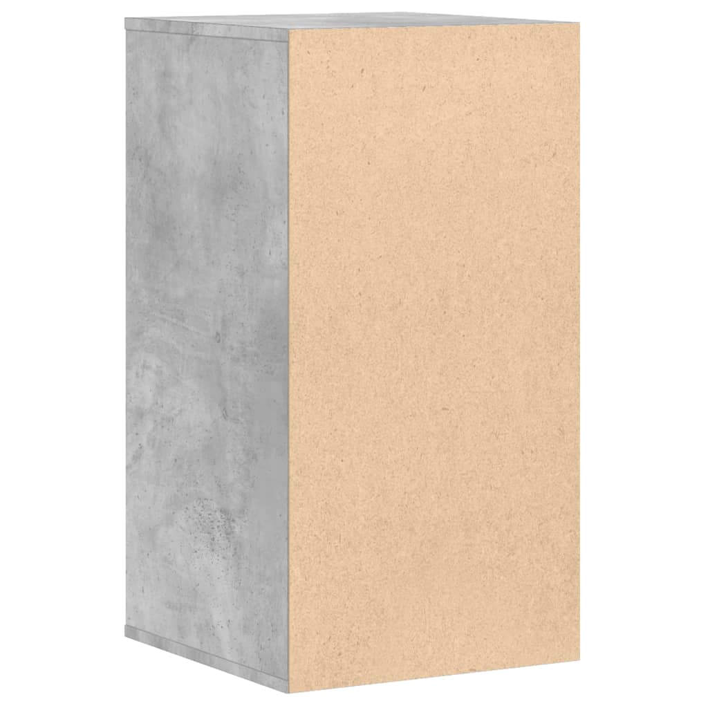 Concrete Grey Corner Chest of Drawers - 40x41x76 cm, Engineered Wood