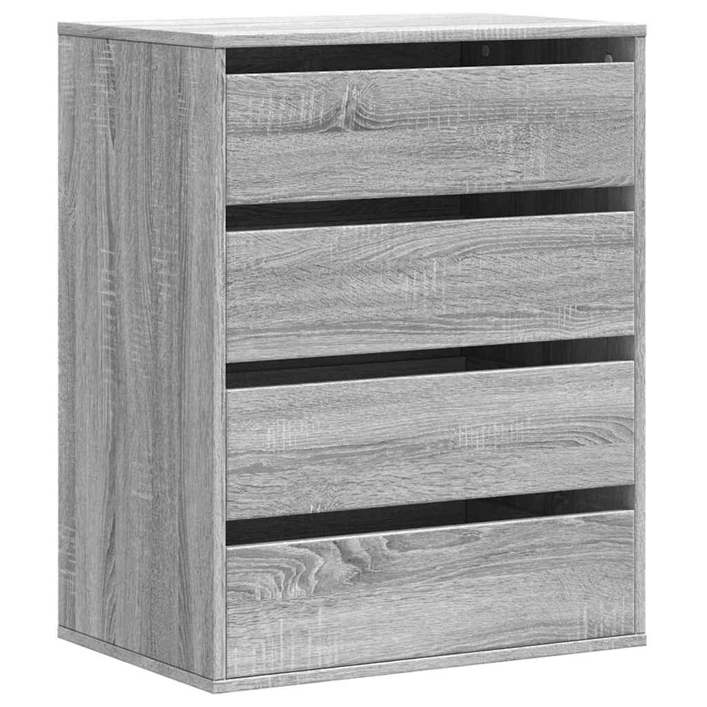 Grey Sonoma Corner Chest of Drawers, Engineered Wood, 60x41x76 cm
