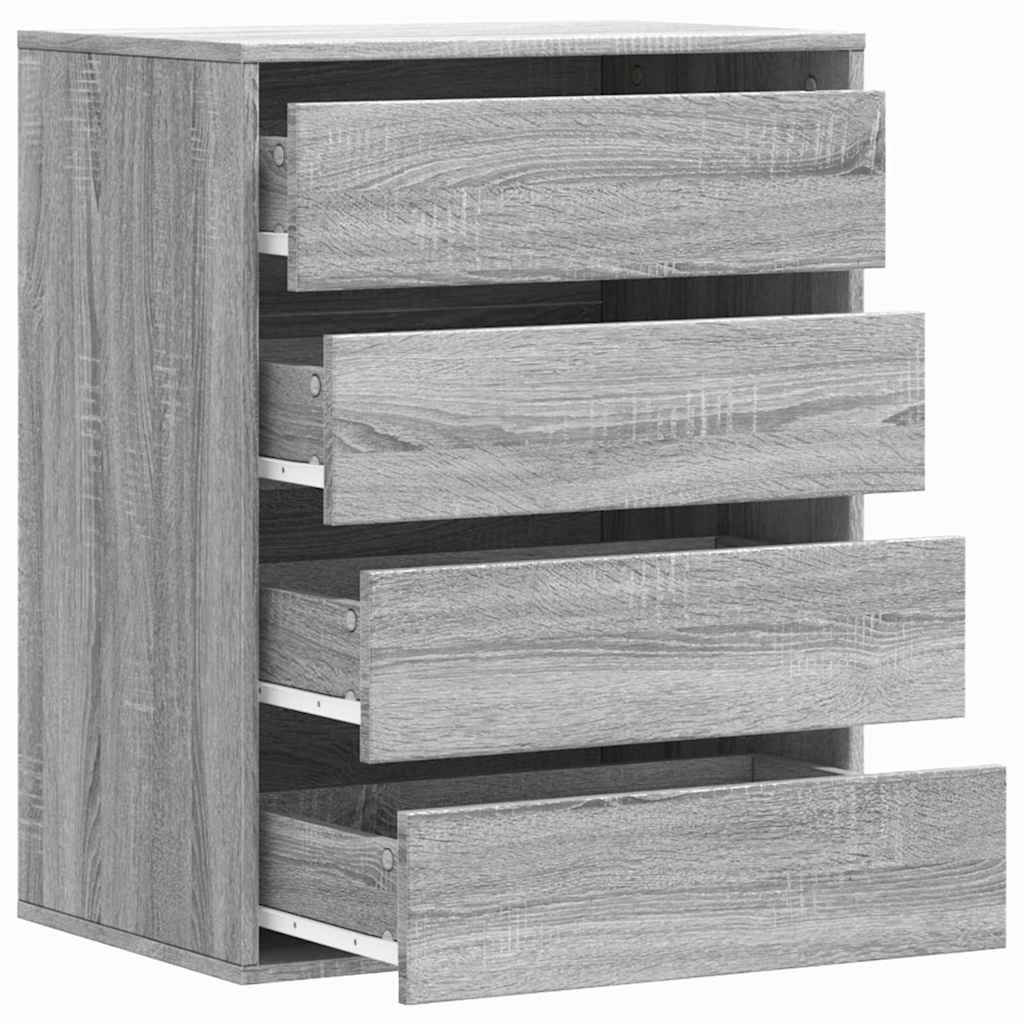 Grey Sonoma Corner Chest of Drawers, Engineered Wood, 60x41x76 cm