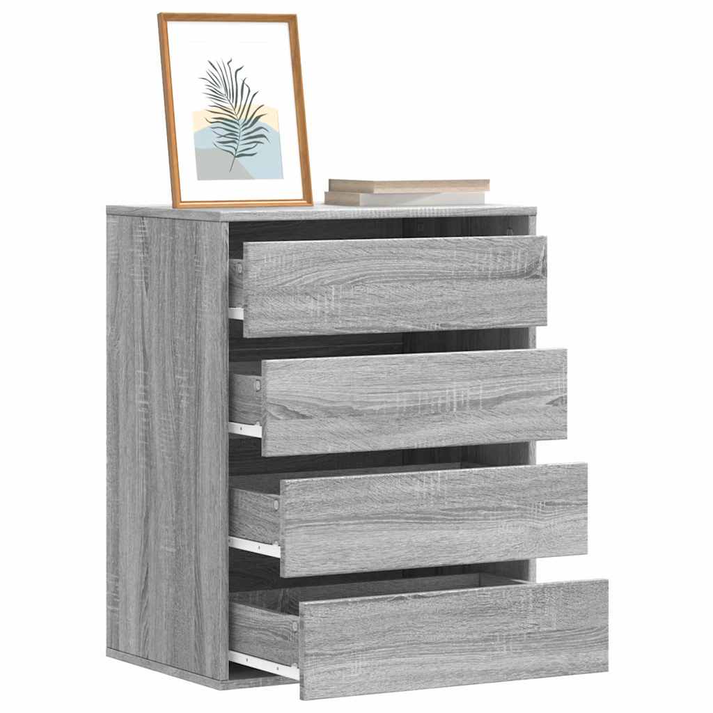 Grey Sonoma Corner Chest of Drawers, Engineered Wood, 60x41x76 cm