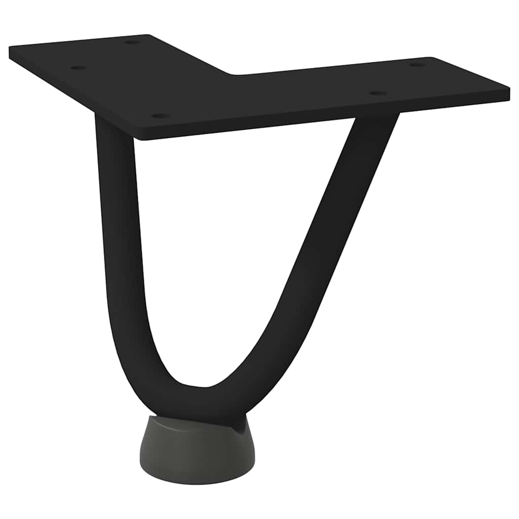 Black 10cm Solid Steel Hairpin Legs for Coffee Table - Set of 4