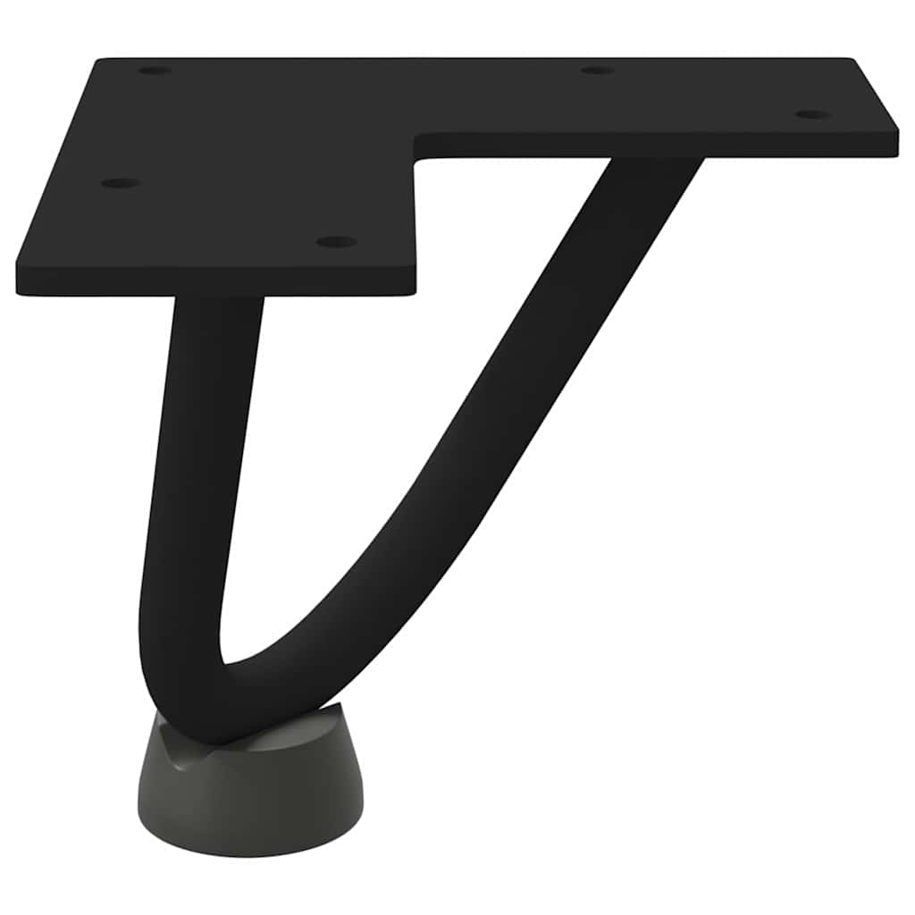 Black 10cm Solid Steel Hairpin Legs for Coffee Table - Set of 4