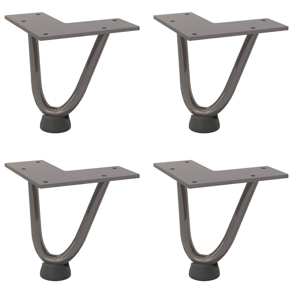 Natural Steel Hairpin Legs for Coffee Table 4pcs - 10cm Solid Steel