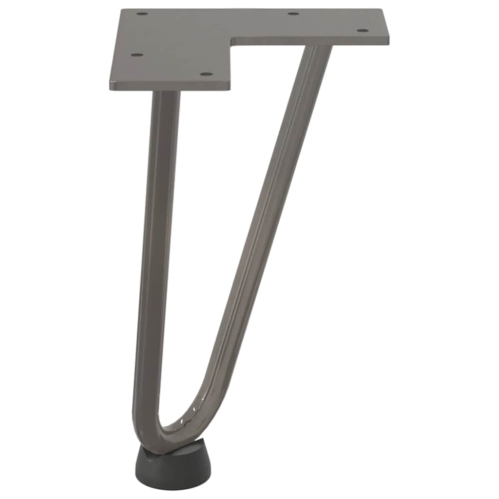 Natural Steel Hairpin Legs 4 pcs - 20cm Solid Steel for Coffee Table