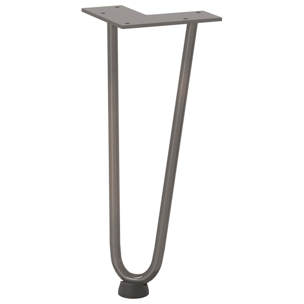 Solid Steel Hairpin Legs for Coffee Table, 4 pcs, 30cm, Natural Steel