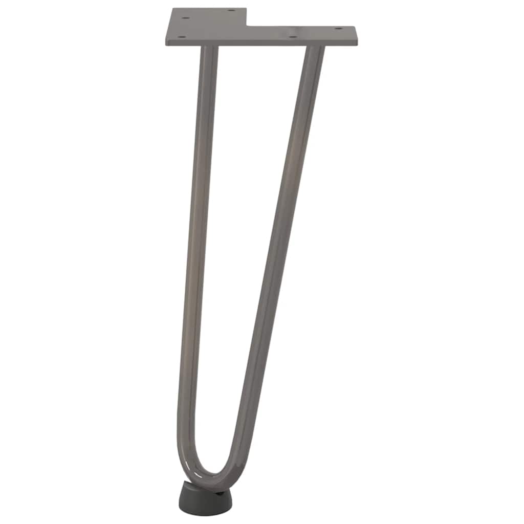 Solid Steel Hairpin Legs for Coffee Table, 4 pcs, 30cm, Natural Steel