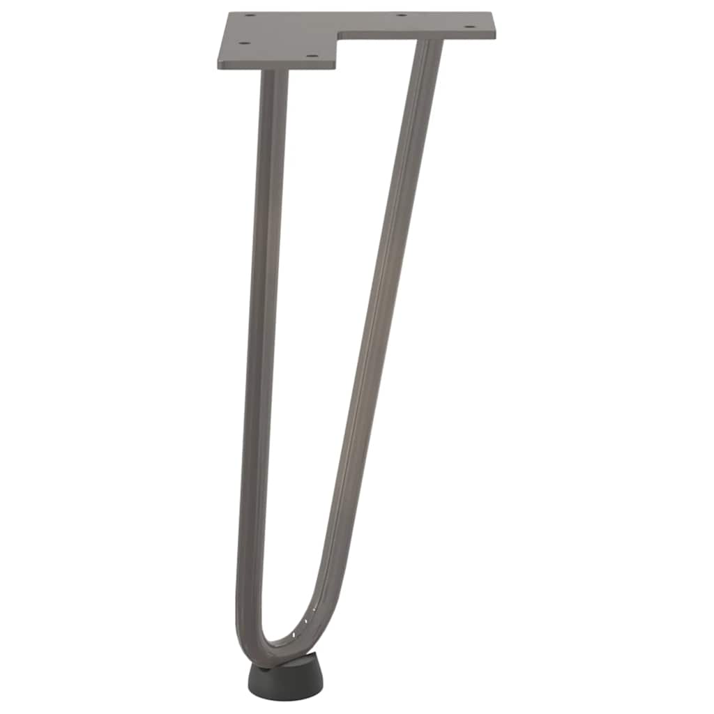 Solid Steel Hairpin Legs for Coffee Table, 4 pcs, 30cm, Natural Steel