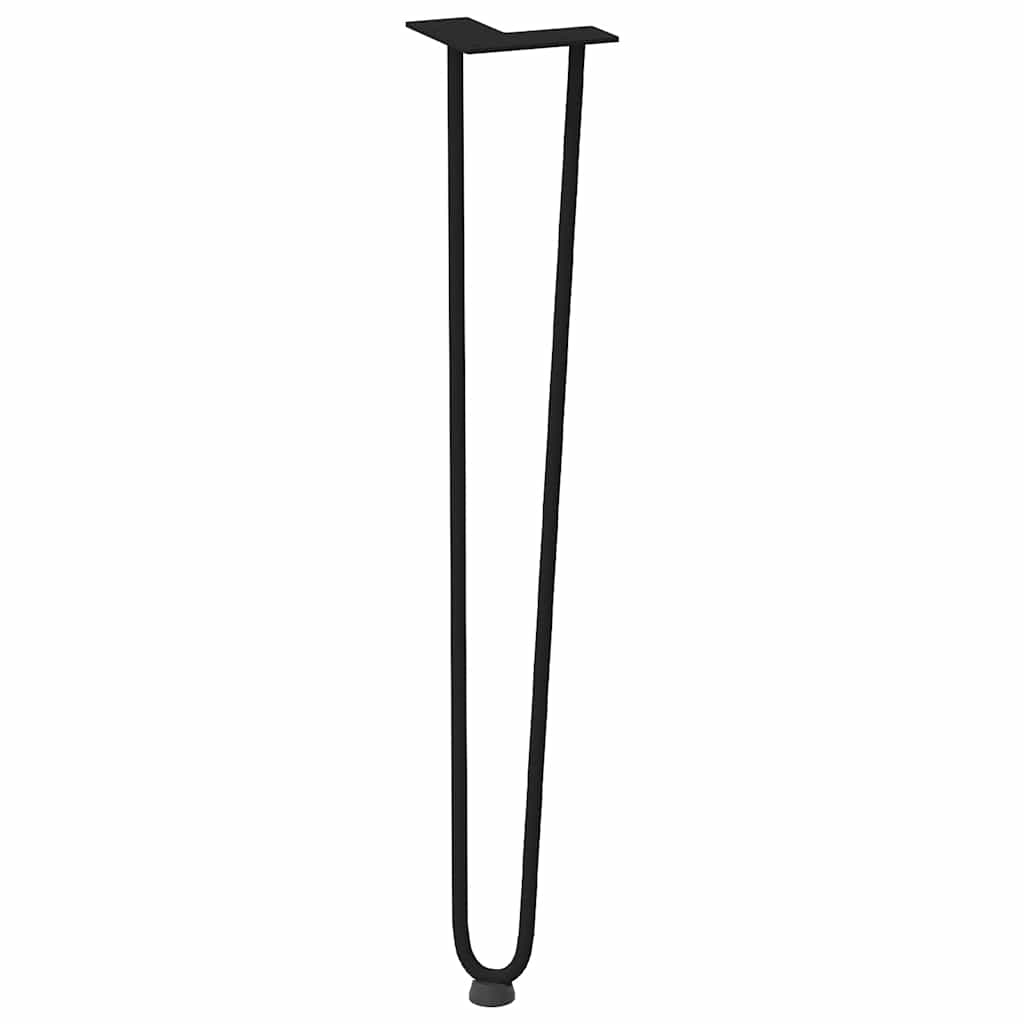 Solid Steel Hairpin Legs 72cm - 4pcs Black for Console Tables
