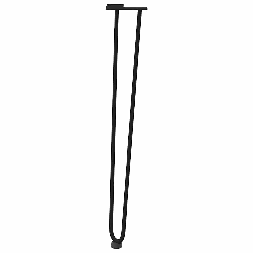 Solid Steel Hairpin Legs 72cm - 4pcs Black for Console Tables