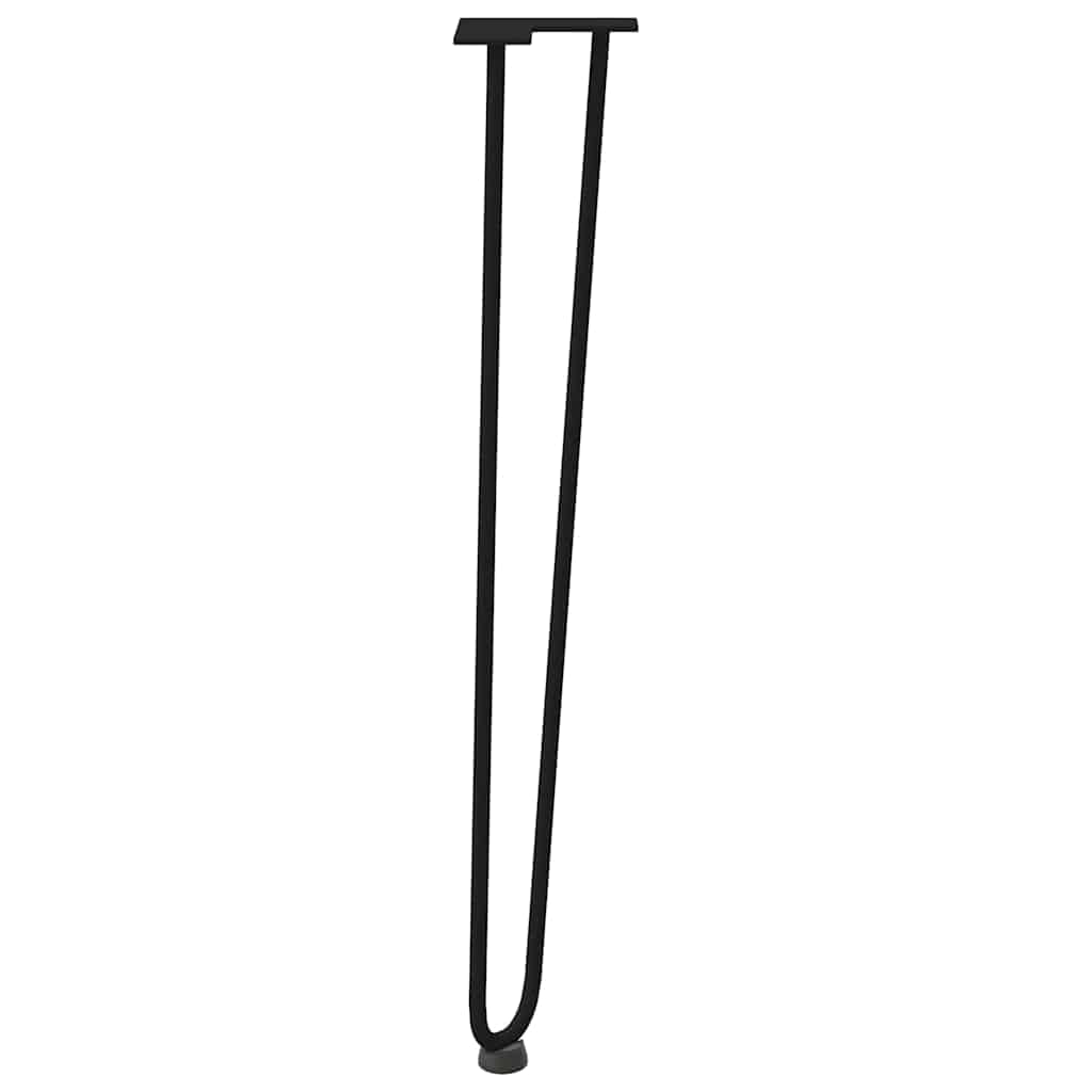 Solid Steel Hairpin Legs 72cm - 4pcs Black for Console Tables