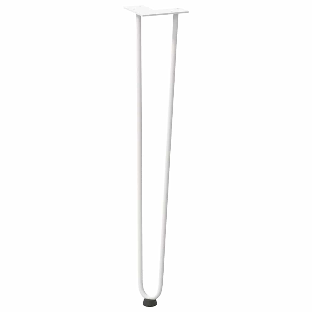 White 72cm Steel Hairpin Legs for Console Tables, Set of 4