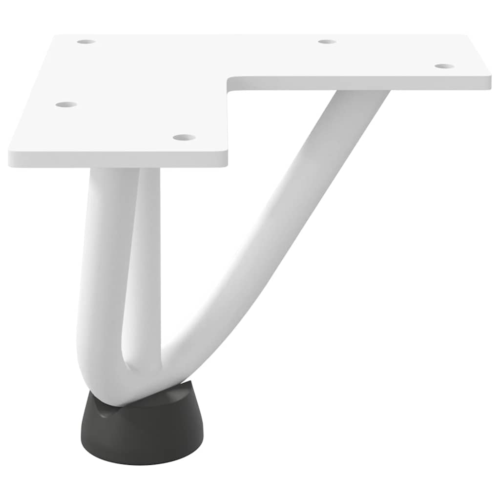 White Solid Steel 10cm Hairpin Legs for Coffee Table - Set of 4