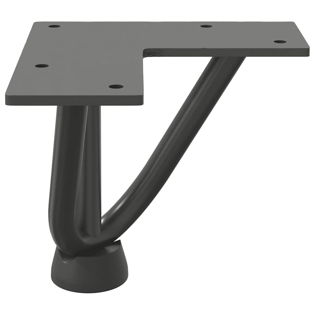 Anthracite Steel Hairpin Legs for Coffee Table, Set of 4, 10cm