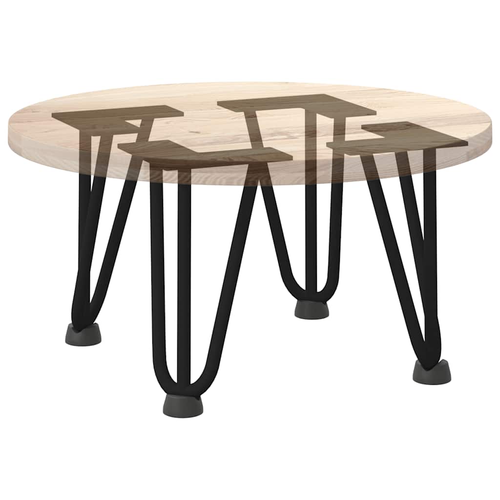 Black Solid Steel Hairpin Legs for Coffee Table, Set of 4 (20 cm)