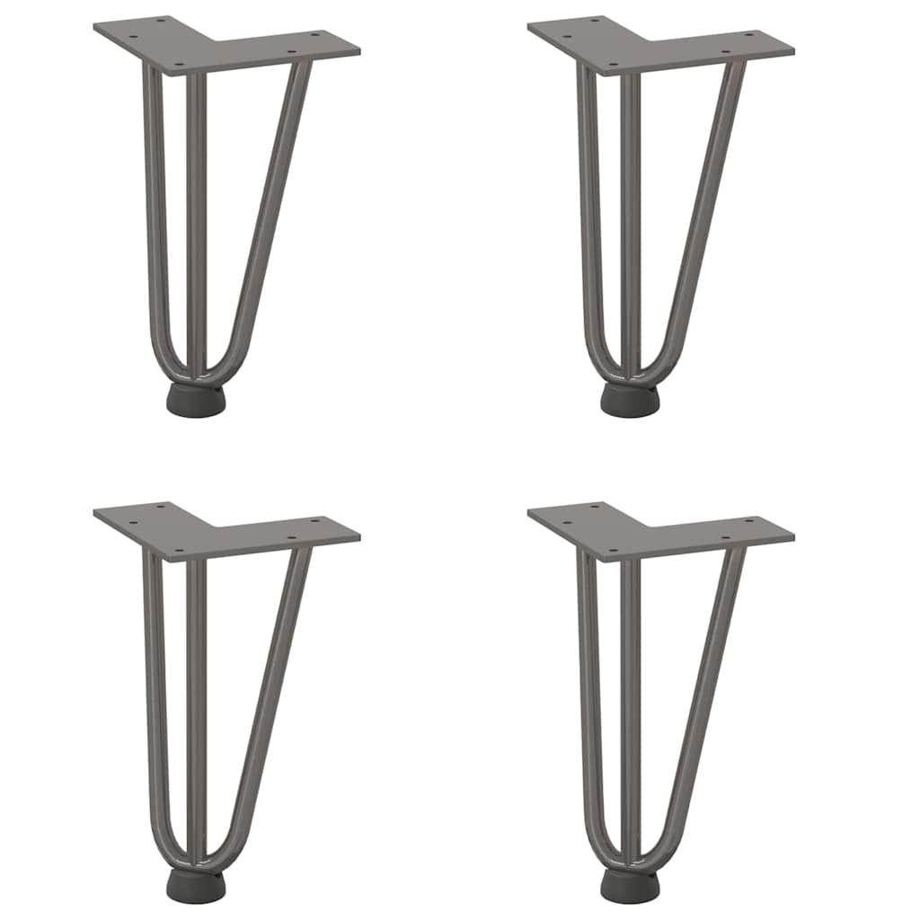 Natural Steel Hairpin Legs for Coffee Table, 4 Pcs, 20cm Solid Steel