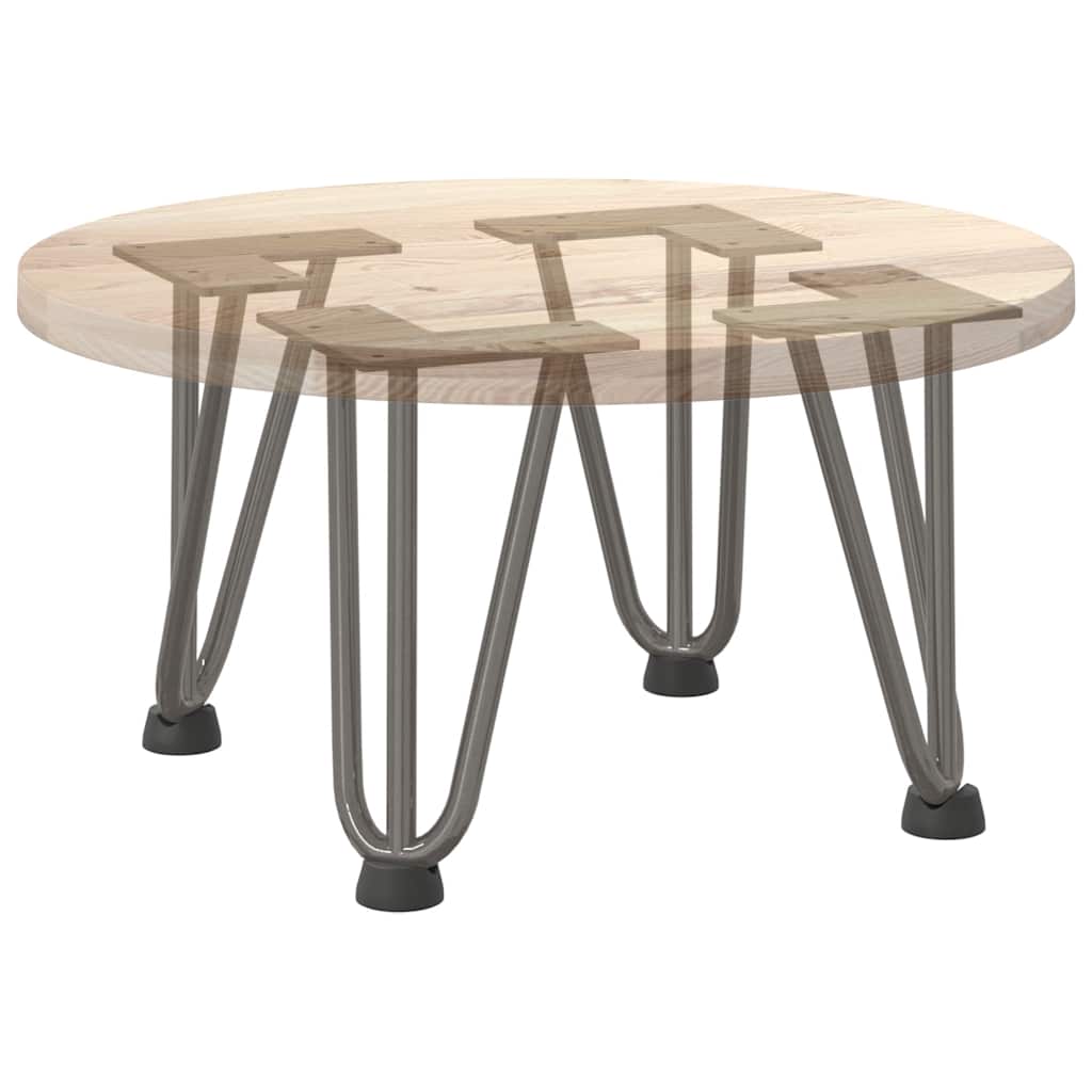 Natural Steel Hairpin Legs for Coffee Table, 4 Pcs, 20cm Solid Steel
