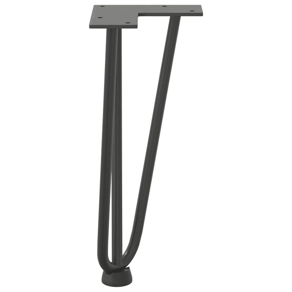 Anthracite Solid Steel Hairpin Legs for Coffee Table, 4pcs, 30cm