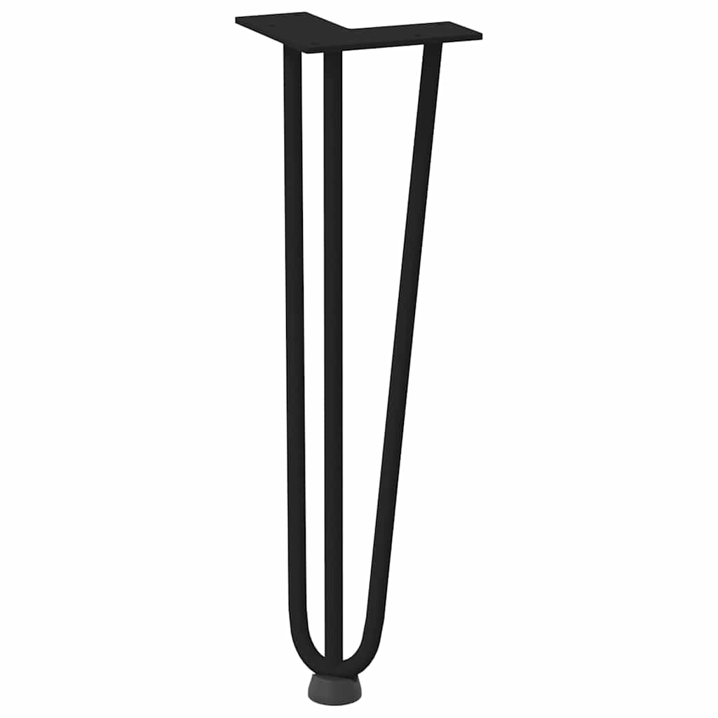 Solid Steel Hairpin Legs for Coffee Table, 4 PCS, Black, 42cm